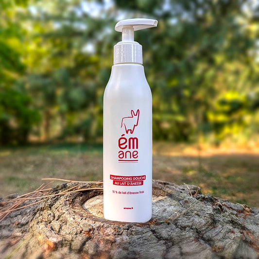 Shampooing Douche au lait d’ânesse – nettoyant doux pour corps et cheveux
