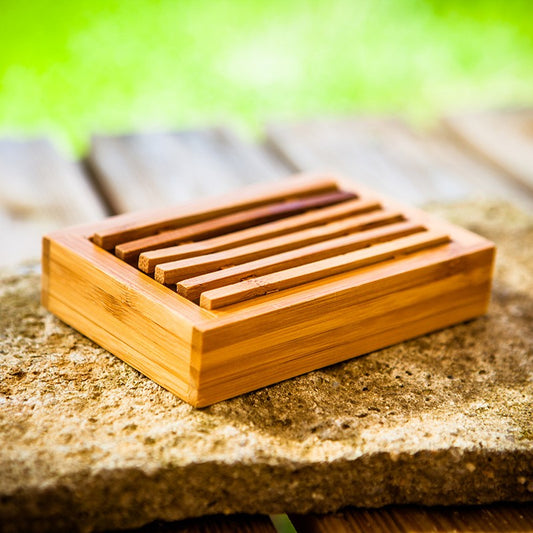 Bamboo soap dish